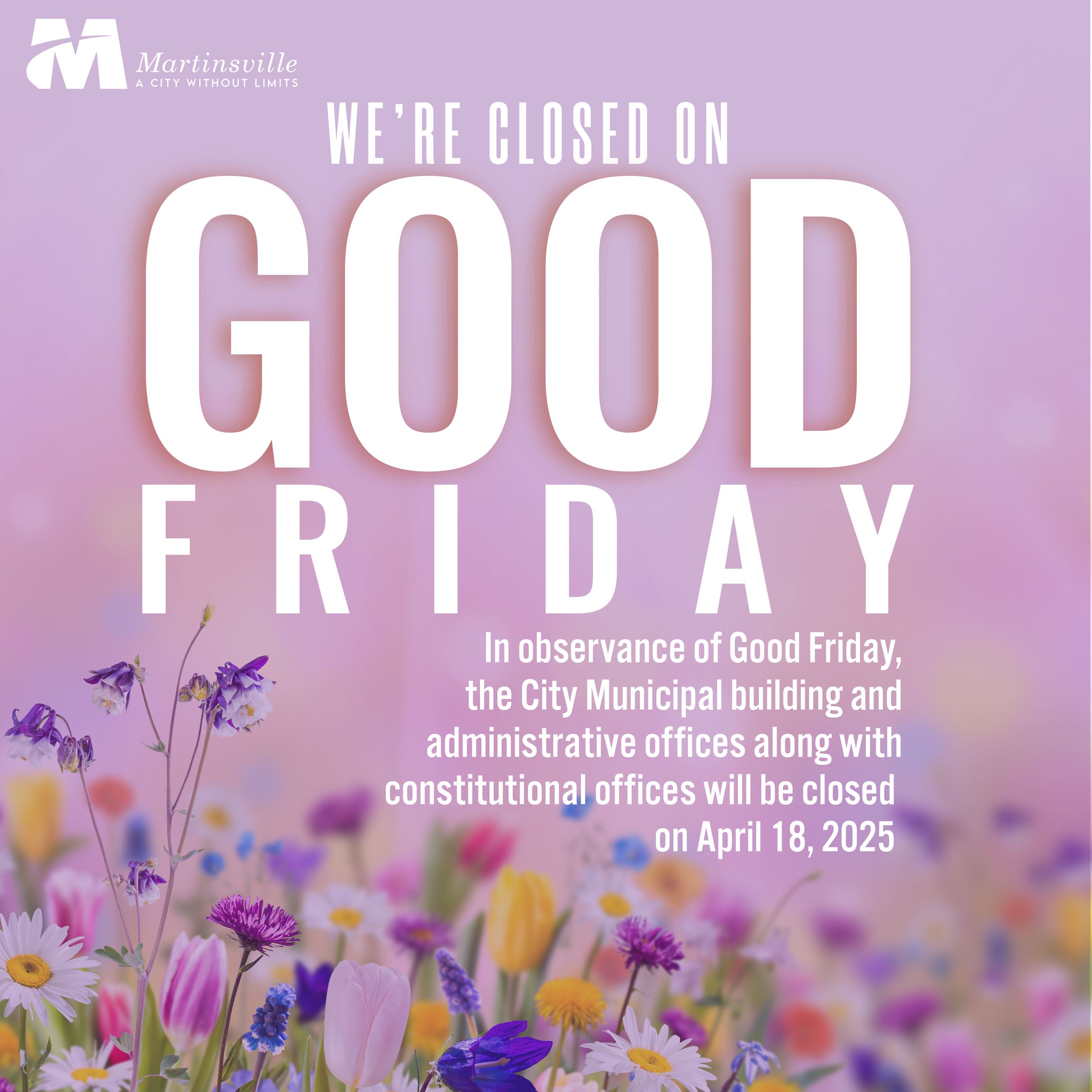 Closed Good Friday 2025